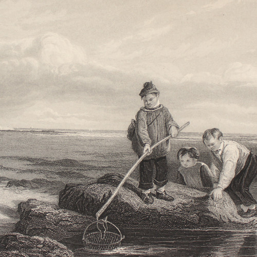 1849 ragazzi pesca gamberi - ragazzi,