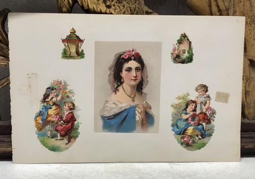 Stampa vittoriana con scappini