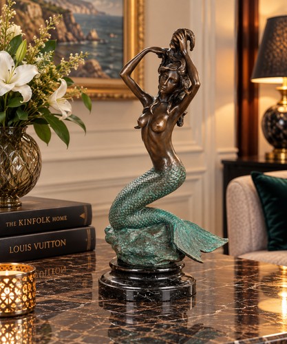 Scultura bronzo sirena - scultura,