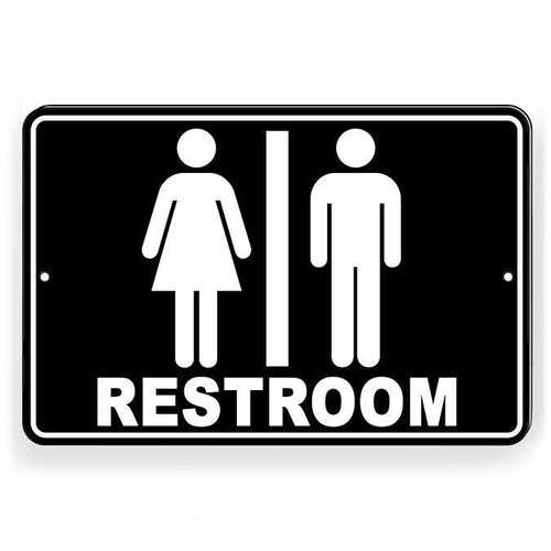 Insegna metallo bagno uomo - insegna,